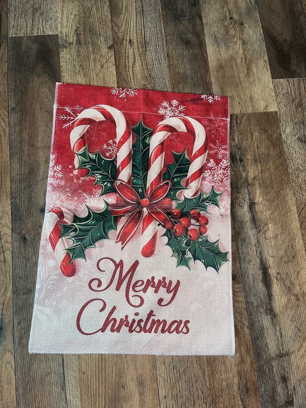 Merry Christmas Candy Cane Garden Flag